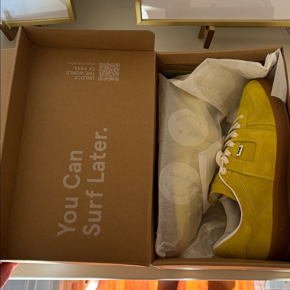 P448 unisex monza sneaker in yellow sun - Picture 10 of 10